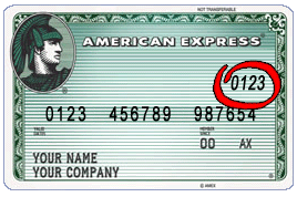 Amex Card Verification Number